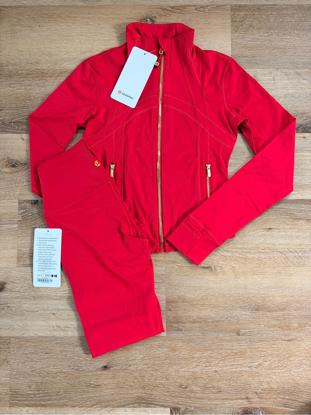 Lululemon Red Define Jacket & Matching Leggings Set – NWT (New With Tags) ❤️